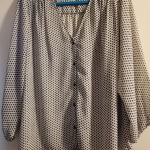 Elastic cuffed poet blouse